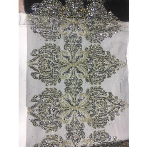 Top selling JRB-102823 bling bling french net fabric with glued glitter sequins for sexty dress decoration