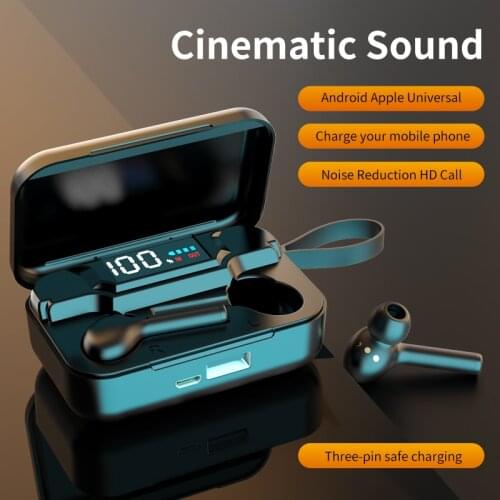 Bluetooth Earphones 2600mAh LED Display Charging Box Wireless Headphones Cinematic Sound Sport Earbuds Headsets With Microphone