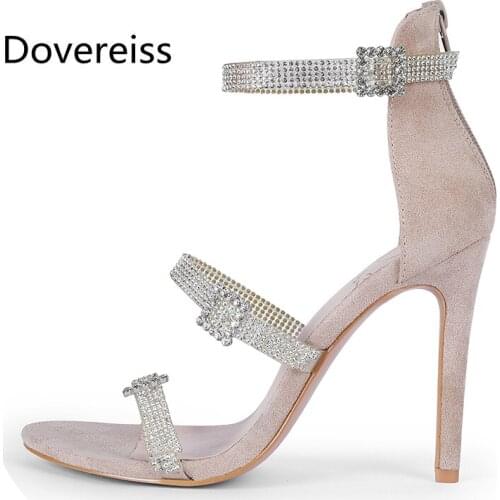 Summer Women clear heels Sandals fashion sexy Red Apricot new Party shoes Stilettos heels consice height Back zipper 34-42