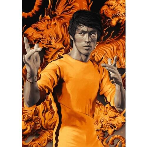 Bruce Lee Actor Star Movie Art Film Print Silk Poster 24x36inch