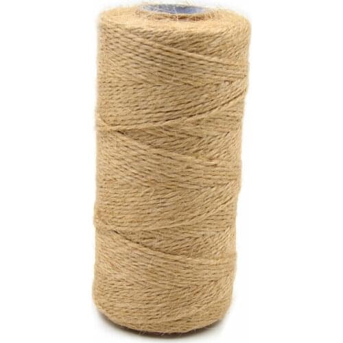 100M Burlap Natural Fiber Jute Twine Rope Cord String Gift Decor Craft DIY