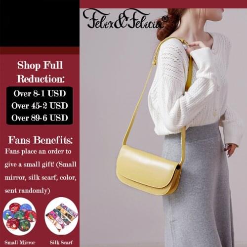 FELIX & FELICIA New Fashion Women Shoulder Handbags Ladies High Quality Genuine Leather Crossbody Casual Tote Flap Messenger Bag