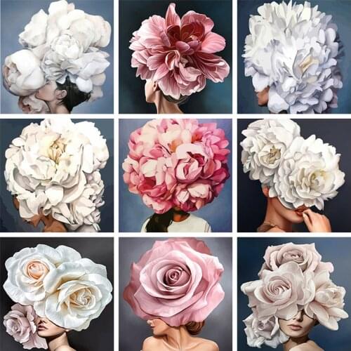 Huacan 5d DIY Diamond Painting Rose Full Square Diamond Embroidery Mosaic Flower Handmade Gift Home Decoration