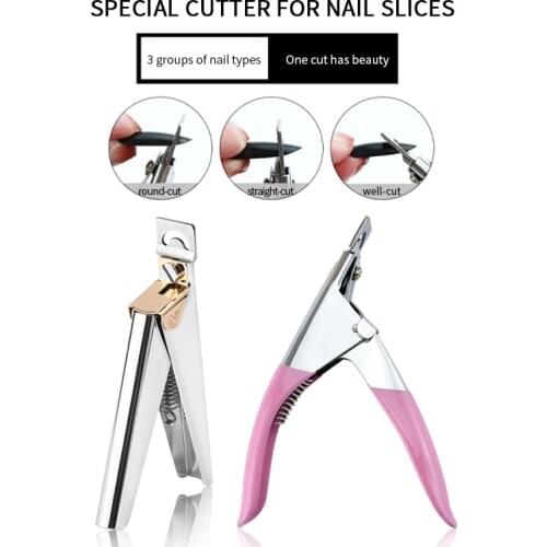 Fake Nail Cutter Straight Edge Acrylic Professional Nail Clippers Nail Clipper Tips Manicure Cutter Guillotine Cut False Nails