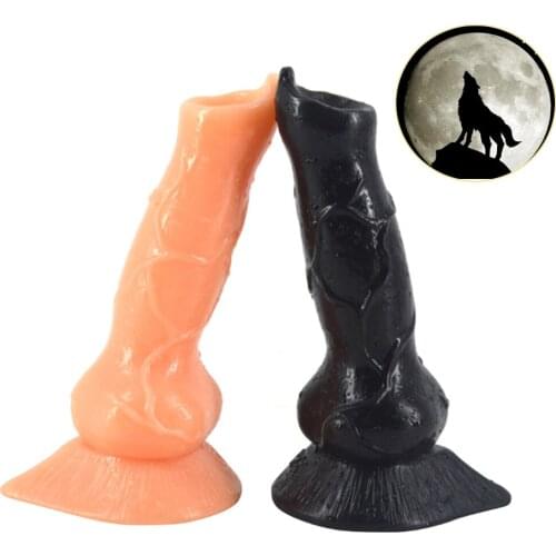 Soft and Realistic Animal Dog Dildo Wolf Penis Woman Masturbation Lesbian Adult Sex Toy Anal Vibrator Gay Dick No Sucking Erotic