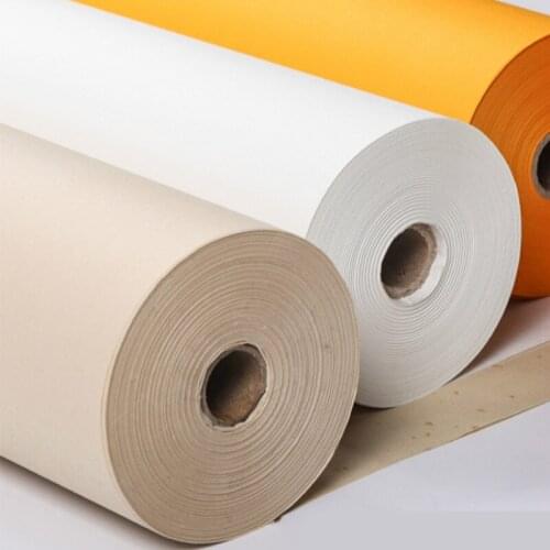 100m Chinese Rice Paper Half-Ripe Gold Foil Xuan Paper Painting Calligraphy Chinese Roll Rice Paper with Scattered Gold Spot