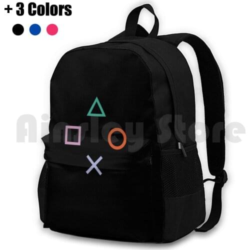 Button Console Merch Outdoor Hiking Backpack Riding Climbing Sports Bag Control Games Joystick Stick Playstation Nittendo Xbox