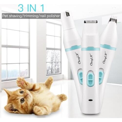 3 In 1 Professional Pet Cat Dog Hair Trimmer Rechargeable Electric Animal Clippers Hair Cutting Shaver Machine Feet Hair Remover