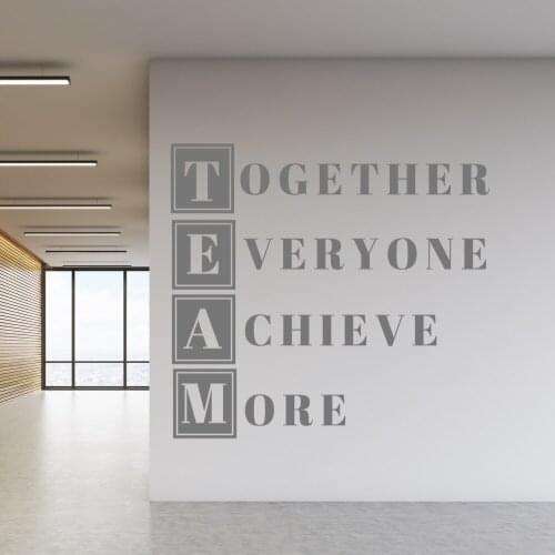 Motivational Quote For Team Wall Sticker Decal Team Work Sticker Office Wall Decoration A00407