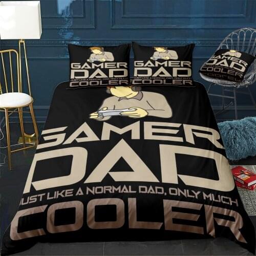 Gamer Dad Cute Fathers D Duvet Cover Twin/Queen/King Size Luxury Comforter Bedding Set With Pillowcase Home Bed Decora