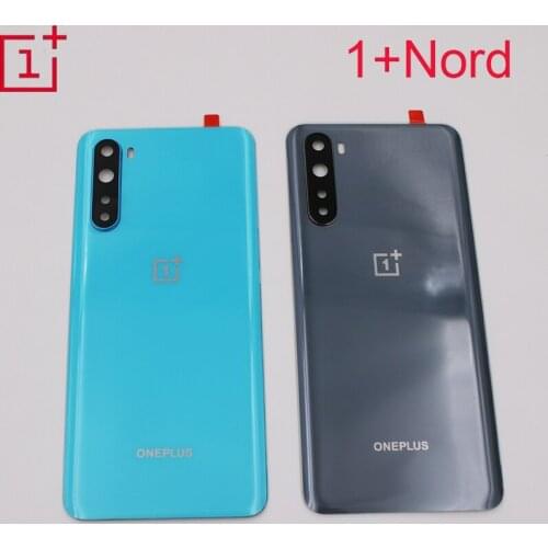 New Cover For OnePlus Nord Back Battery Cover Door Rear Glass Housing With Camera Lens And Adhesive For oneplus Nord 1+Nord