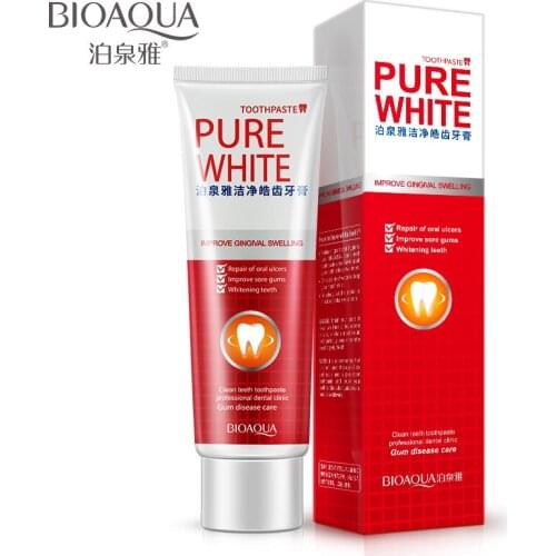 BIOAQUA 120g Nature Cranberry Mint Whitening Toothpaste Deep Clean Oral Hygiene Remove Teeth Stain Freshens Breath Gums Care