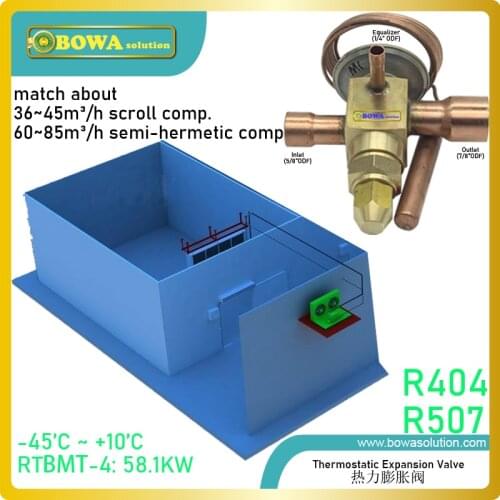 15HP R404a expansion valve pressure difference allows the ac Freon to vaporize at low pressure and temperature in the evaporator