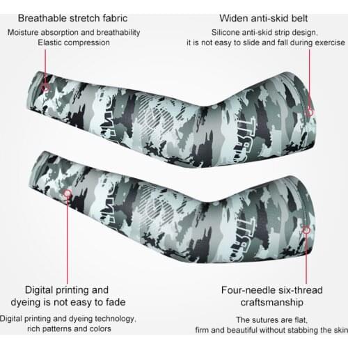 Arm Sleeve 1 Pair Cooling Breathable Sunshade Summer Arm Warmer Wicking UV Protection Polyester Cycling Compression Arm Cover