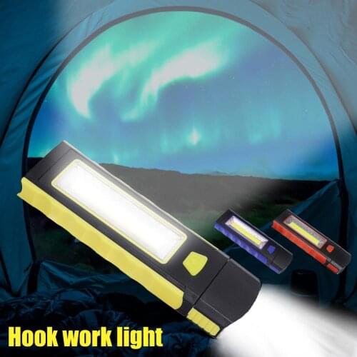 Outdoor Hook Work Light Camping Tent Flashlight 200 Lumens COB LED Torch Multiuseful Fishing Hiking Emergency Flash Light