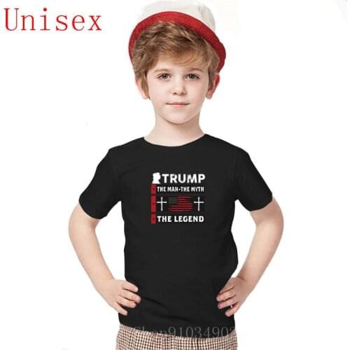 Trump The Man The Mith Print Children T Shirts Streetwear Retro kids shirts Hipster Short Sleeve teen girls clothing boy clothes