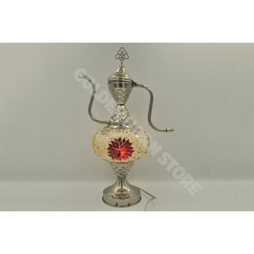Turkish Mosaic Metal Lamp, Home Decoration | Colorful Glass, Mosaic | Bedside Lamp, table Lamp | Handmade | Made in Turkey