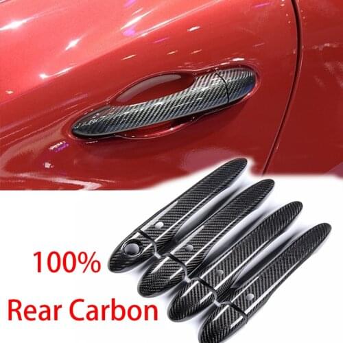 High quality 100% real carbon fiber Auto outer door handle cover for Maserati Ghibli quattroporte Levante LHD car styling