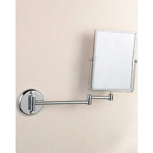 High Quality 8" Dual Makeup Mirrors 1:1 And 1:3 Magnifier Copper Cosmetic Bathroom Double Faced Wall Mounted Bath Mirror 1758