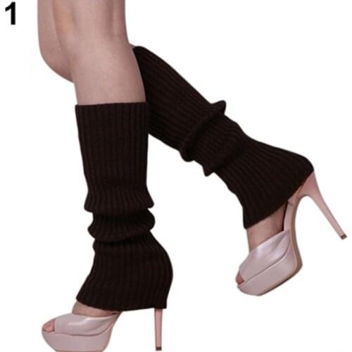Women Solid Candy Color Knit Winter Leg Warmers Loose Style Boot Socks Gift