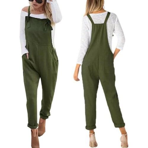 Womens jumpsuit New Fashion Loose jumpsuit Ladies Casual Romper Jumpsuit Overalls Sexy Jumpsuit For Female macacao feminino
