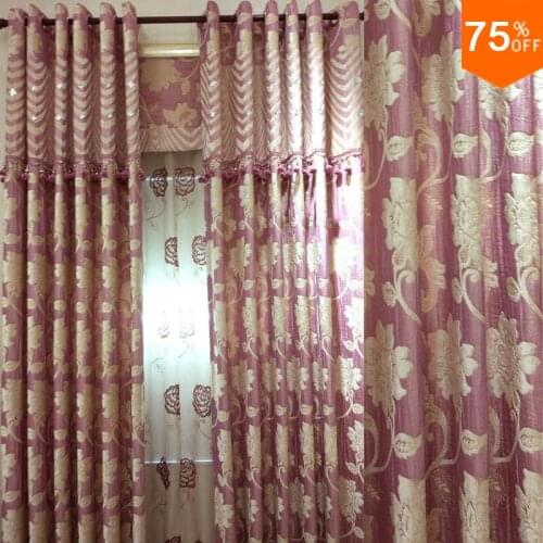 2017 Pink of flowers pink peach powder room curtains Embroidery Princess Room living rooms bedroom the curtain dressing room pri