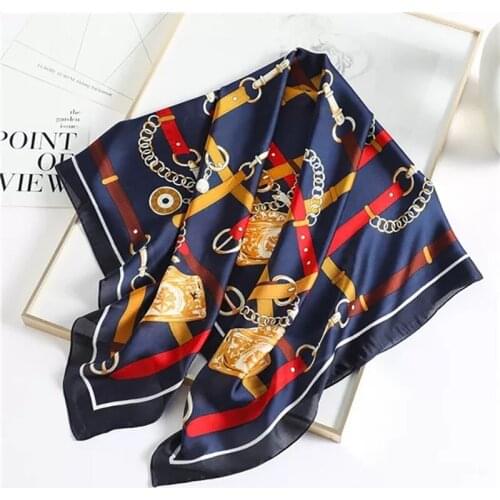2021 new spring women scarf quality shawl silk fashion scarf headscarf beach sunscreen bag headscarf scarf 90cm*90cm
