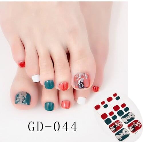22 Tips/Sheet Shiny Full Beauty Designer Nail Decals Nails Art Decoration Full Cover Nail Stickers Creative Nail Accesoires