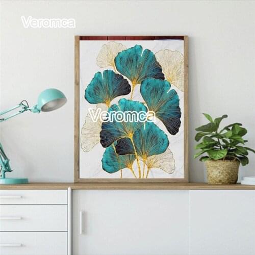 5D Diy Diamond Painting Ginkgo Leaf Full Square Round Drill Diamond Embroidery Mosaic Home Decoration Cross Stitch Gift