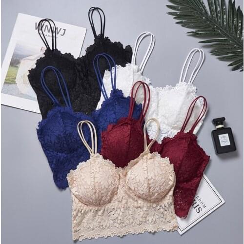 New Women Push Up Wireless Lace Bra Top Women Plus Size Bralette Underwear Lingerie Full Cup топ