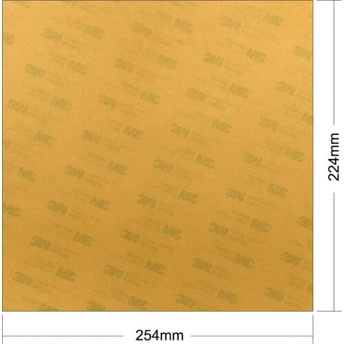 ENERGETIC 2pcs 224x254x0.125mm PEI Sheet 3D Printing Build Surface with 3M Adhesive for Prusa i3 Mk2/Mk2S 3d printer Heated Bed