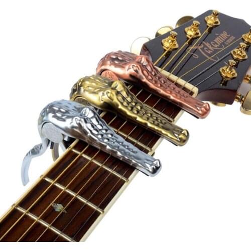 Alice Capo For Acoustic Classical Electric Guitar Crocodile Style Metal High Quality Aluminum Alloy Capo music instruments GP08