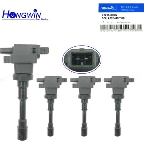 4Pcs 0221500802 Ignition Coil Fits BYD - F3 L4-1.5L Mitsubishi 4G13 2005-2008 02215 00802 , 102CAA41A,22433-AA421