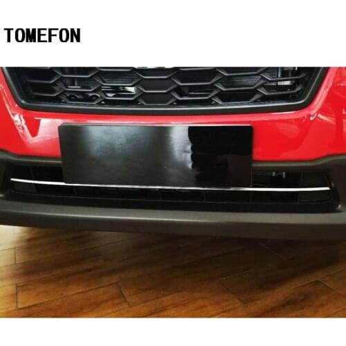 TOMEFON Stainless Steel Exterior Bottom Front Grille Grill Cover Car Accessories 1piece For Subaru XV 5-door Hatchback 2017 2018