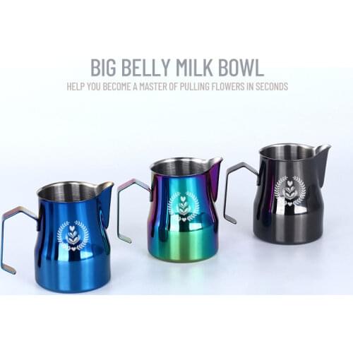 Espresso Steaming Pitcher 350/500ML, Espresso Milk Frothing Pitcher,Coffee Milk Frothing Cup, Coffee Steaming Pitcher