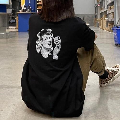 Summer Clothes Men Fashion Tshirts Monroe Pattern Printed O-neck Short Sleeve Mens And Womens Lovers Cotton T-shirt