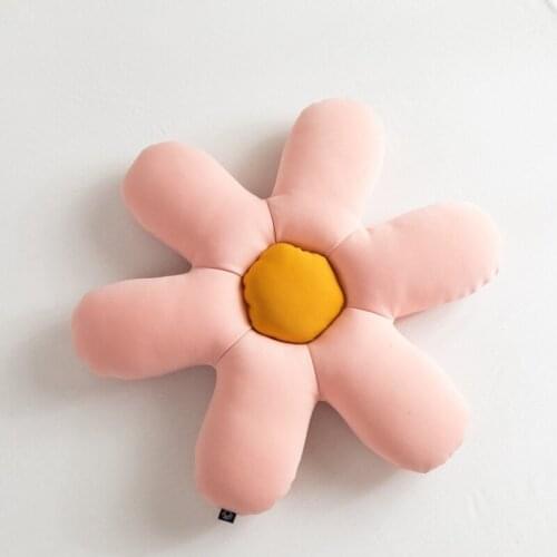 Ins Small Daisy Shaped Pillow Home Floral Soft Sofa Cushion Jewelry Fabric I Household Items Home Decor Pink Throw Pillows