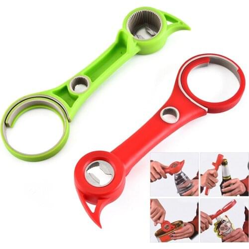 Multi-function Bottle Opener Stainless Steel Plastic Can Jar Bottle Open Can Opener Beer Good Kitchen Tools for Bartender