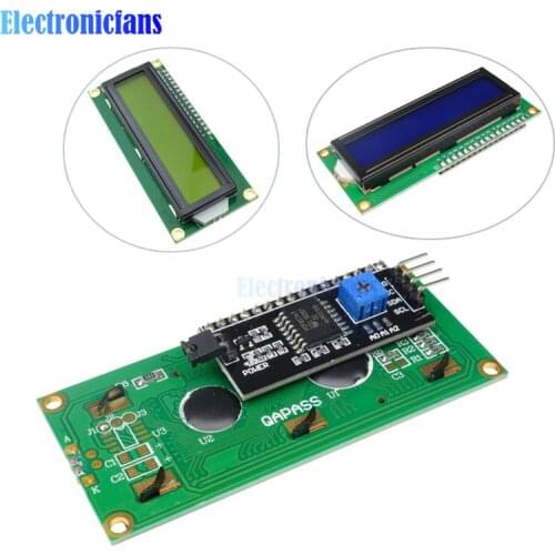 LCD Module Blue Green Screen IIC I2C Interface 1602 16*2 LCD 5V for arduino 1602 LCD UNO R3 Mega2560 LCD1602 Adapter Plate