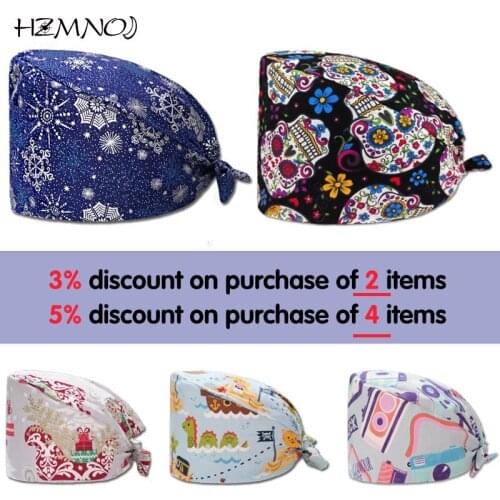 Ms. Men Universal Fashion Cotton Stretch Matte Cap Hygroscopic Laboratory Models Pet Grooming Nursing Scrub Cap Can Be Adjusted