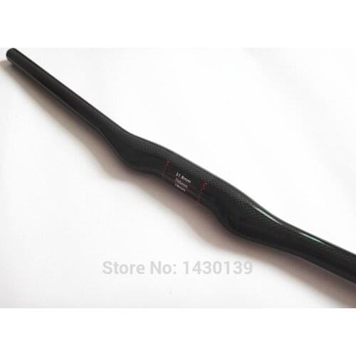 Newest Mountain bike T800 3K full carbon fibre flat Horizontal carbon bicycle handlebar MTB bike parts 31.8*600-700mm Free ship