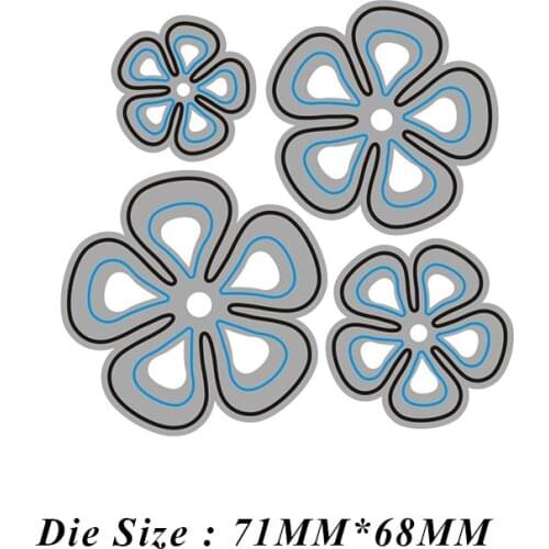 2021 New Flower Petals Metal Cutting Dies DIY Scrapbooking Embossing Paper Photo Stamps Crafts Template Mould Stencils