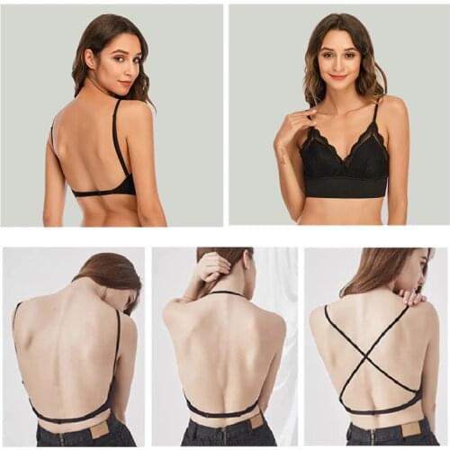 New Sexy Bra Corset 3 Styles U-Shape Big Backless Beauty Back Underwear Lace Push Up Lingerie Seamless Bralette нижнее белье