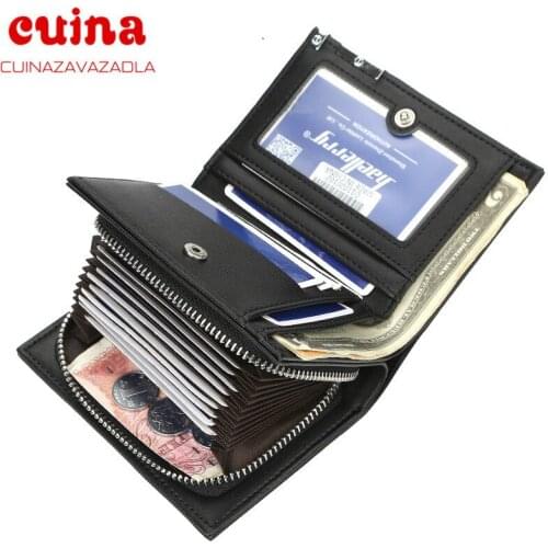 New Vintage Men Leather Wallet Short Slim Male Purses Money Credit Card Holders Men Wallet Money Bag