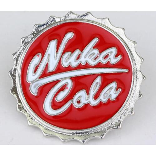 Pip Boy Nuka Cola Enamel Pins Fallout 4 Letter Round Gear Metal Lapel Brooches Badge Game Cosplay Jewelry