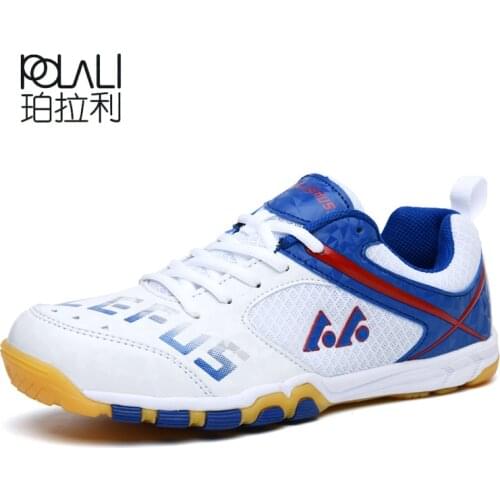 POLALI Table Tennis Shoes Breathable For Men Women Sports Shoes Antiskid Shock Absorption Indoor Sport Sneakers