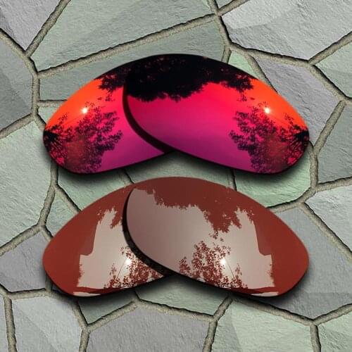 Violet Red&Bronze Brown Sunglasses Polarized Replacement Lenses for Oakley Monster Dog