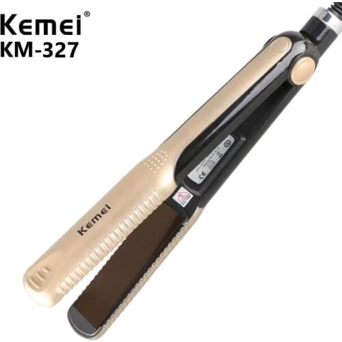 KEMEI Straightening Irons Electric Hair Straightener Fast Heating Flat Iron Multifuntional hair styling hair curler KM-327