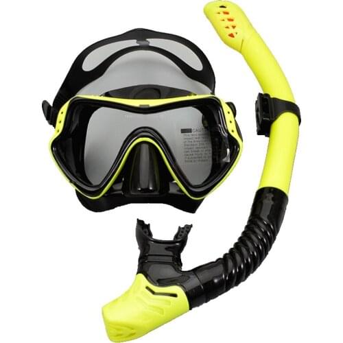 Professional Scuba Diving Mask and Snorkels Anti-Fog Goggles Glasses Diving Swimming Easy Breath Tube Set