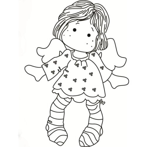 Girl Pattern Transparent Clear Silicone Stamp/Seal For DIY Scrapbooking/photo Album Decorative Clear Stamp Sheetstampons
